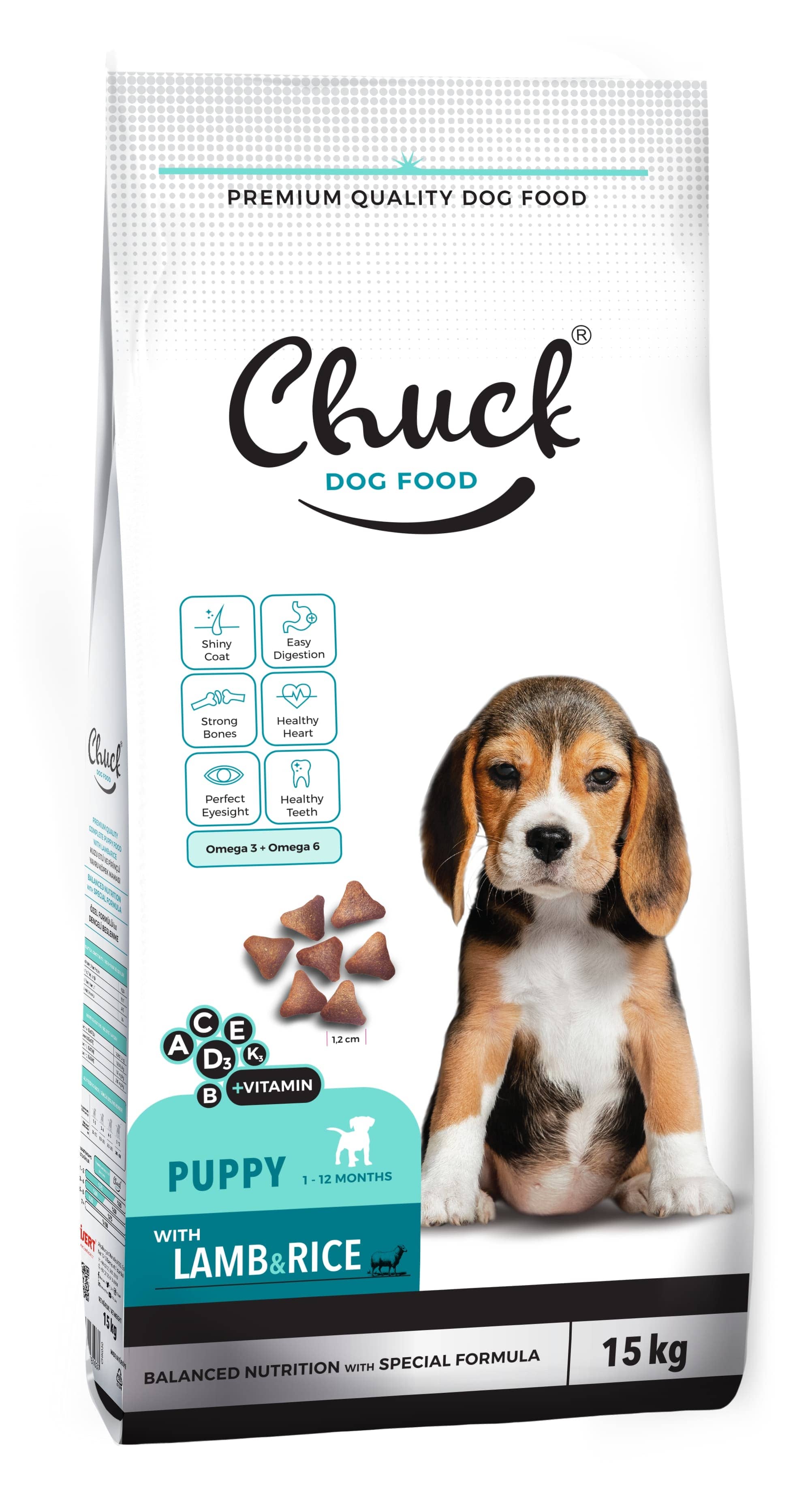 Kuru Mama - Chuck 15 kg Puppy - Kuzu Etli & Pirinçli