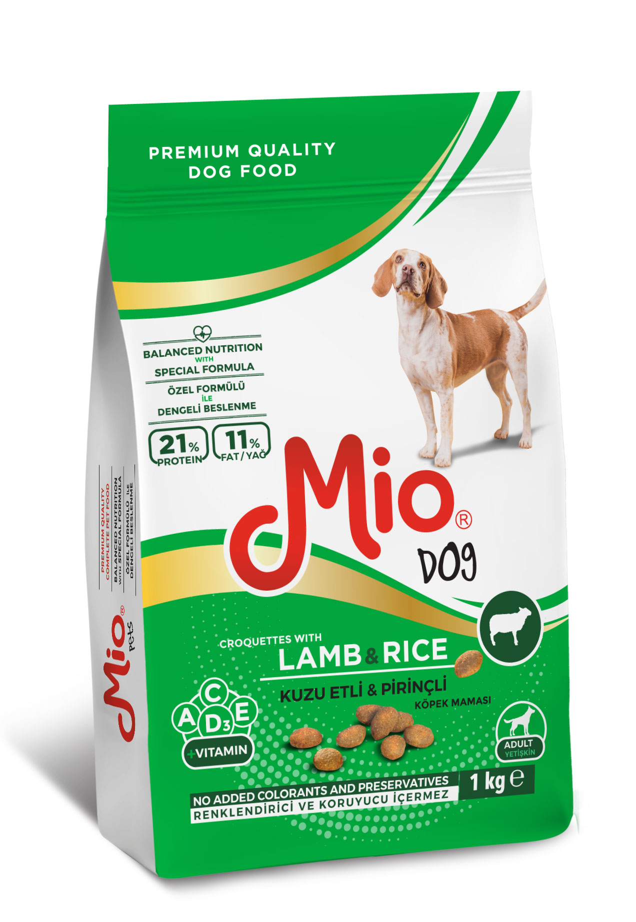 Kuru Mama - Mio 1 kg Köpek - Kuzu & Pirinçli