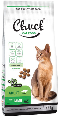 Kuru Mama - Chuck 15 kg Kedi - Kuzu Etli