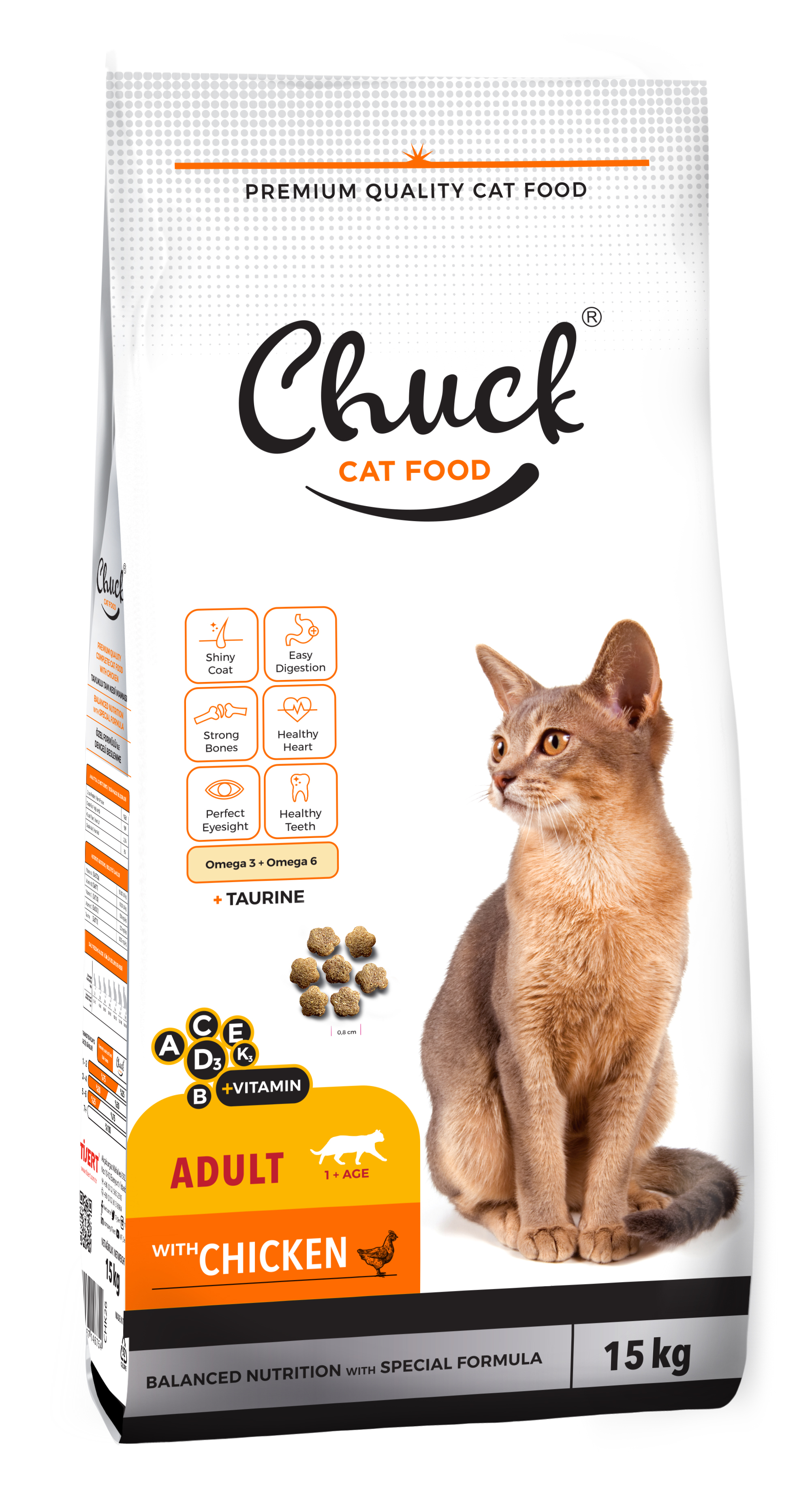 Kuru Mama - Chuck 15 kg Kedi - Tavuk Etli