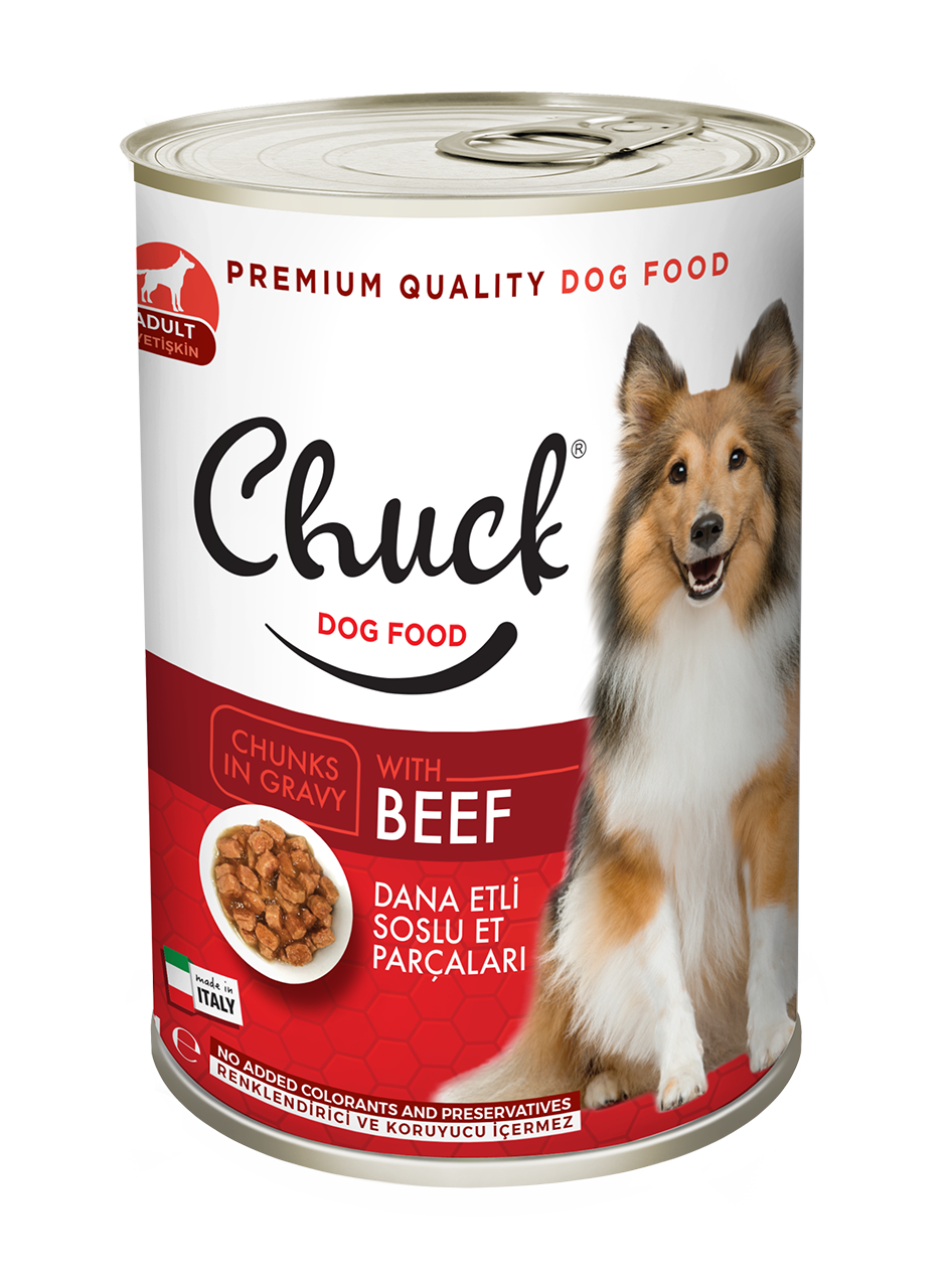 Yaş Mama - Chuck - Köpek - Dana Etli