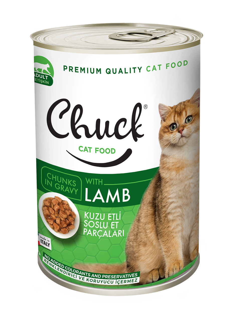Yaş Mama - Chuck - Kedi - Kuzu Etli