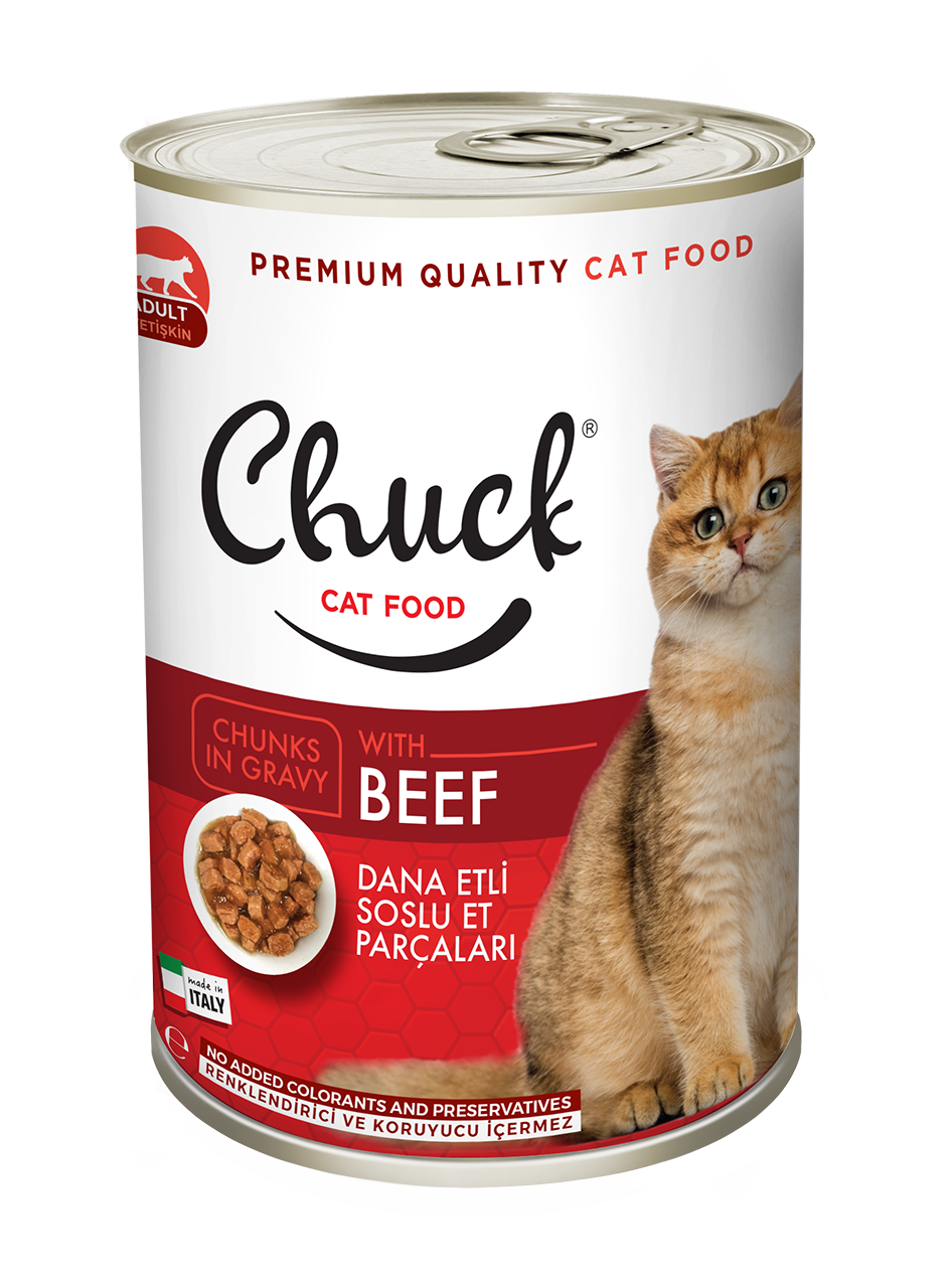 Yaş Mama - Chuck - Kedi - Dana Etli