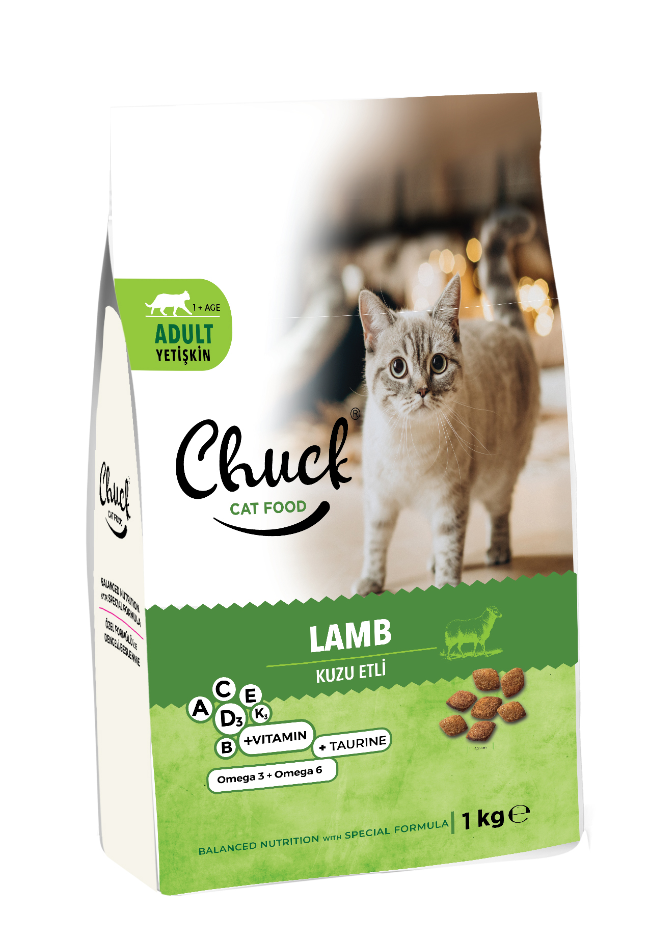 Kuru Mama - Chuck 1 kg Kedi - Kuzu Etli