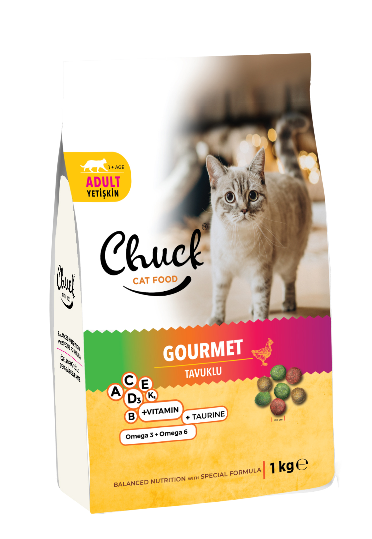 Kuru Mama - Chuck 1 kg Kedi - Gourmet